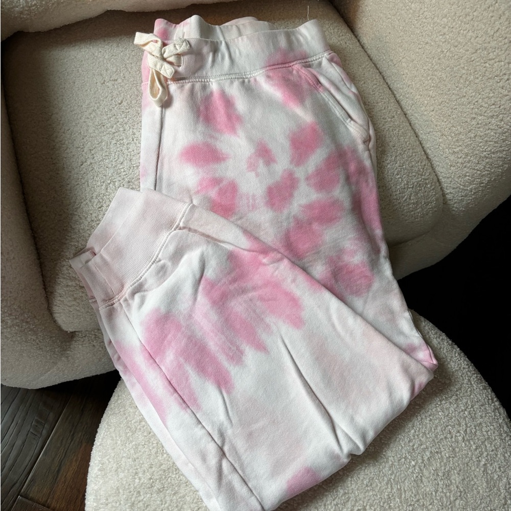 J. Crew Kids Pink and White Tie-Dye Sweatpants